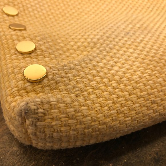 Hammitt VIP Med Ricotta Raffia Crossbody Clutch Convertible Purse - Picture 3 of 7